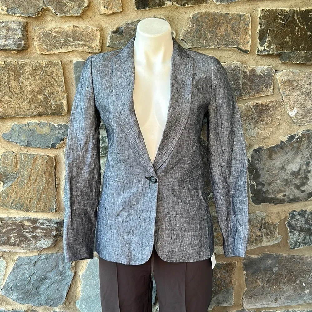 J Crew One-button linen blazer size 0